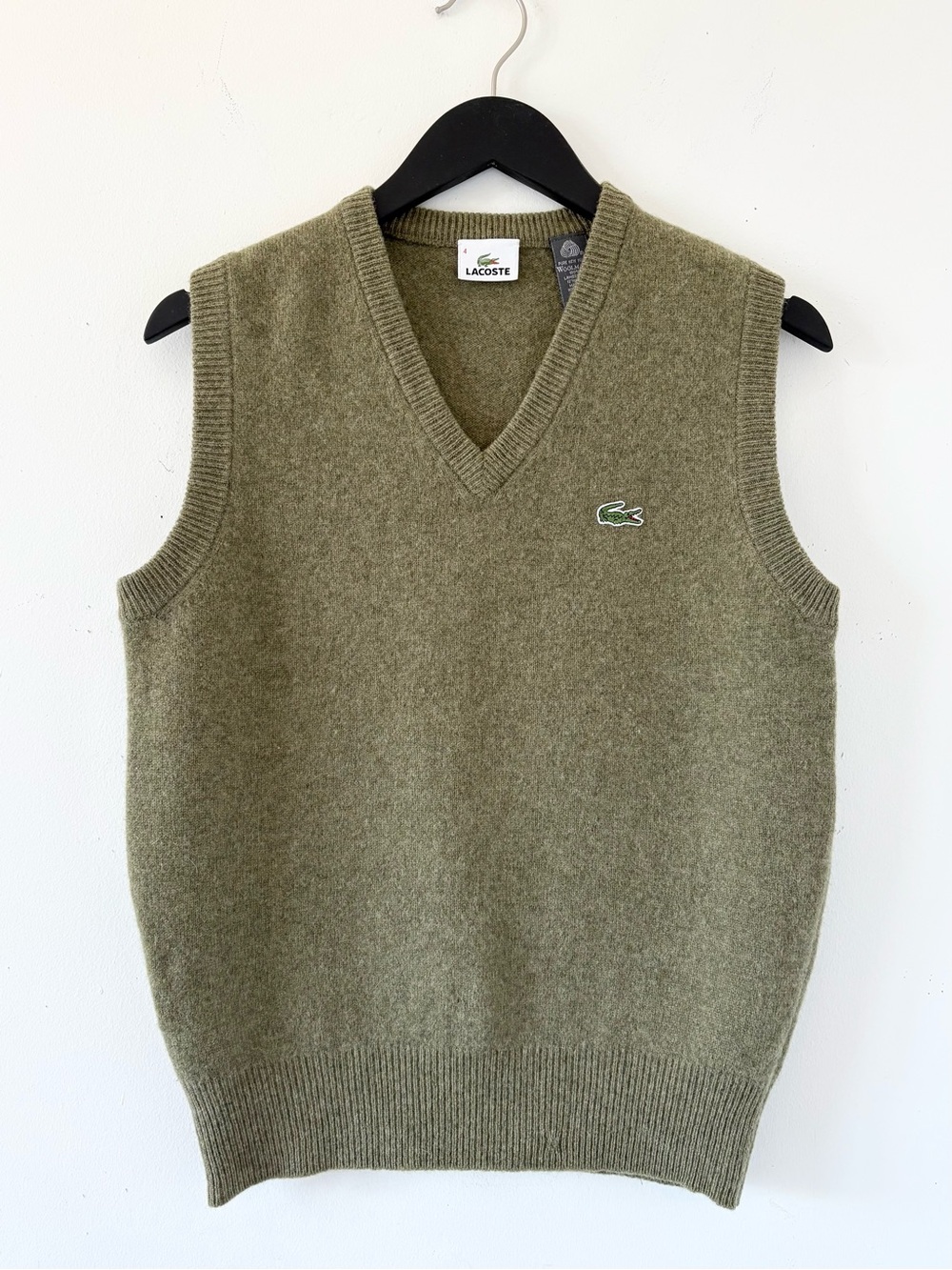 80s / early 90s Lacoste 100% Pure New Wool Vest
